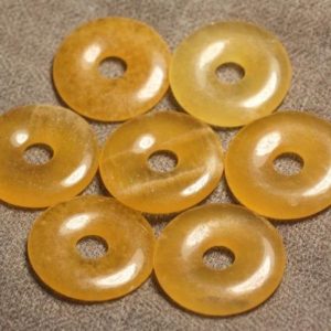 Shop Calcite Pendants! 1pc – Pendant Semi precious stone – Calcite Yellow Donut 30mm 4558550013064 | Natural genuine Calcite pendants. Buy crystal jewelry, handmade handcrafted artisan jewelry for women.  Unique handmade gift ideas. #jewelry #beadedpendants #beadedjewelry #gift #shopping #handmadejewelry #fashion #style #product #pendants #affiliate #ad