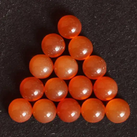 Orange Carnelian Cabochon Gemstone 3x3 Mm To 25x25 Mm Round Shape Polished Loose Gemstones Lot For Earrings Ring Pendant And Jewelry Making