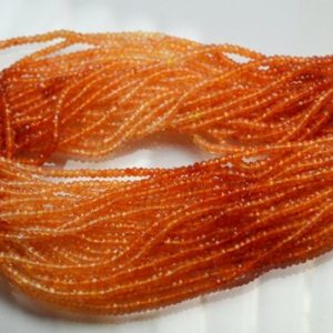 Shop Carnelian Faceted Beads! 13 Inches Strand,Finest Quality,Natural Shaded Carnelian Micro Faceted Rondelles,Size. 2.80mm | Natural genuine faceted Carnelian beads for beading and jewelry making.  #jewelry #beads #beadedjewelry #diyjewelry #jewelrymaking #beadstore #beading #affiliate #ad