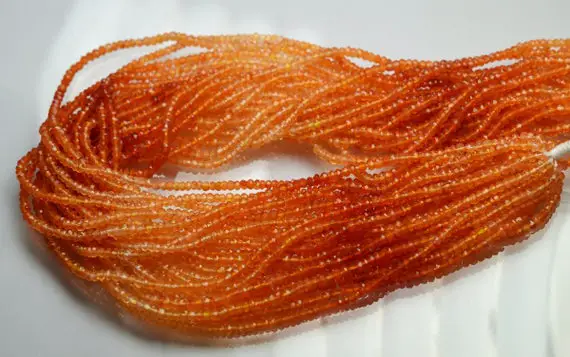 13 Inches Strand,finest Quality,natural Shaded Carnelian Micro Faceted Rondelles,size. 2.80mm