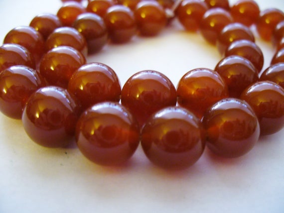 Carnelian Red Beads Gemstone Round 10mm