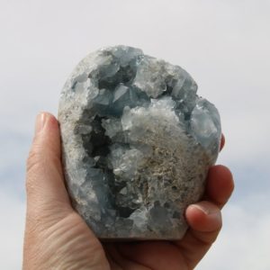Shop Celestite Stones & Crystals! Celestite Raw Large B | Natural genuine stones & crystals in various shapes & sizes. Buy raw cut, tumbled, or polished gemstones for making jewelry or crystal healing energy vibration raising reiki stones. #crystals #gemstones #crystalhealing #crystalsandgemstones #energyhealing #affiliate #ad