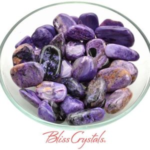 Shop Charoite Stones & Crystals! 1 CHAROITE Tumbled Stone, flat shaped AA Quality from Russia #CT45 | Natural genuine stones & crystals in various shapes & sizes. Buy raw cut, tumbled, or polished gemstones for making jewelry or crystal healing energy vibration raising reiki stones. #crystals #gemstones #crystalhealing #crystalsandgemstones #energyhealing #affiliate #ad