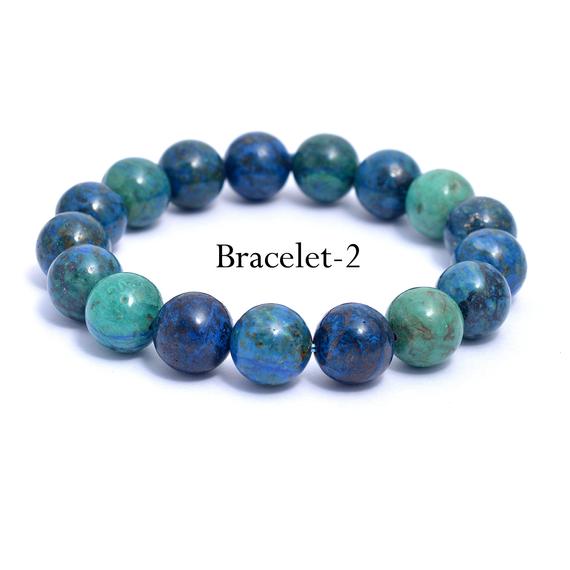 Blue Chrysocolla Bracelet, Stretch Bracelet, Blue Crystal With Loving Energy, Chrysocolla Beaded Bracelet, Reiki Chakra Beads Bracelet