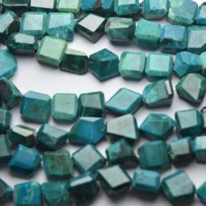 Shop Chrysocolla Chip & Nugget Beads! 8 Inches Strand,Natural Chrysocolla Faceted Fancy Nuggets Shape, Size. 11-14mm | Natural genuine chip Chrysocolla beads for beading and jewelry making.  #jewelry #beads #beadedjewelry #diyjewelry #jewelrymaking #beadstore #beading #affiliate #ad