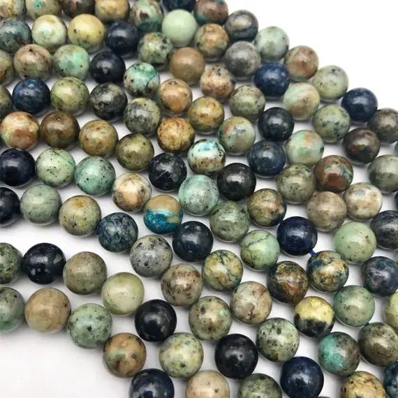 10mm Natural Chrysocolla Beads, Round Gemstone Beads, Wholesale Beads