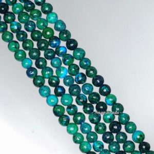 Shop Chrysocolla Beads! 3mm Chrysocolla Gemstone Green Blue Round 3mm Loose Beads 16 inch Full Strand (90143249-107) | Natural genuine beads Chrysocolla beads for beading and jewelry making.  #jewelry #beads #beadedjewelry #diyjewelry #jewelrymaking #beadstore #beading #affiliate #ad