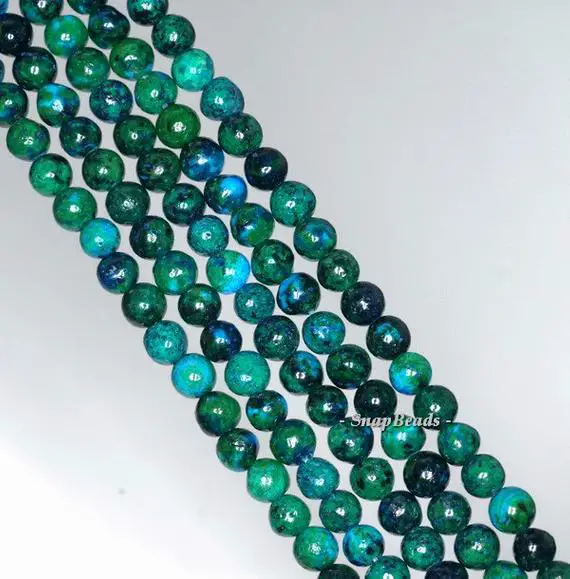 3mm Chrysocolla Gemstone Green Blue Round 3mm Loose Beads 16 Inch Full Strand (90143249-107)