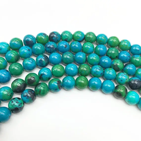 8mm Chrysocolla Beads, Round Gemstone Beads, Wholesale Beads