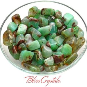 Shop Chrysoprase Stones & Crystals! 1 CHRYSOPRASE Medium Tumbled Stone Green Crystal for Relationship Healing #CT42 | Natural genuine stones & crystals in various shapes & sizes. Buy raw cut, tumbled, or polished gemstones for making jewelry or crystal healing energy vibration raising reiki stones. #crystals #gemstones #crystalhealing #crystalsandgemstones #energyhealing #affiliate #ad