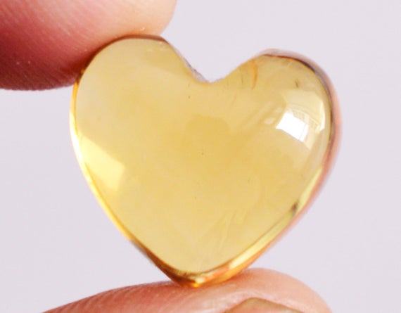 Citrine Cabochon Gemstone Natural 6 Mm To 15 Mm Brazilian Citrine Heart Shape Smooth Flat Back Side Calibrated Gemstone For Jewelry Making