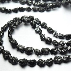 Shop Black Diamond Beads! 7 Inches Strand, Finest Quality, Natural Black Diamond Rough Shaped Nuggets,4-5.5mm, | Natural genuine beads Diamond beads for beading and jewelry making.  #jewelry #beads #beadedjewelry #diyjewelry #jewelrymaking #beadstore #beading #affiliate #ad