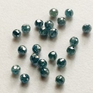 Shop Diamond Faceted Beads! 4mm Green Blue Faceted Diamond Balls, Natural Diamond, Raw Diamonds, Faceted Diamond Beads, Undrilled Round Balls (1pc To 2Pc Options) | Natural genuine faceted Diamond beads for beading and jewelry making.  #jewelry #beads #beadedjewelry #diyjewelry #jewelrymaking #beadstore #beading #affiliate #ad