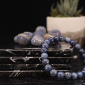 Shop Dumortierite Jewelry! Dumortierite Bracelet – 8mm | Natural genuine Dumortierite jewelry. Buy crystal jewelry, handmade handcrafted artisan jewelry for women.  Unique handmade gift ideas. #jewelry #beadedjewelry #beadedjewelry #gift #shopping #handmadejewelry #fashion #style #product #jewelry #affiliate #ad