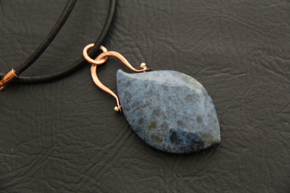 Dumortierite Gemstone Pendant Anniversary Mothers Day Gift • For Her Unique Necklace • Ge1008