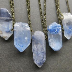 Dumortierite Quartz Necklace – Rare Crystal Necklace – Blue Quartz Pendant – Raw Crystal Pendant – Phantom Quartz Necklace – Crystal Jewelry | Natural genuine Dumortierite jewelry. Buy crystal jewelry, handmade handcrafted artisan jewelry for women.  Unique handmade gift ideas. #jewelry #beadedjewelry #beadedjewelry #gift #shopping #handmadejewelry #fashion #style #product #jewelry #affiliate #ad