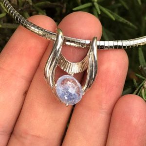 Dumortierite Sterling Silver Necklace | Natural genuine Dumortierite necklaces. Buy crystal jewelry, handmade handcrafted artisan jewelry for women.  Unique handmade gift ideas. #jewelry #beadednecklaces #beadedjewelry #gift #shopping #handmadejewelry #fashion #style #product #necklaces #affiliate #ad