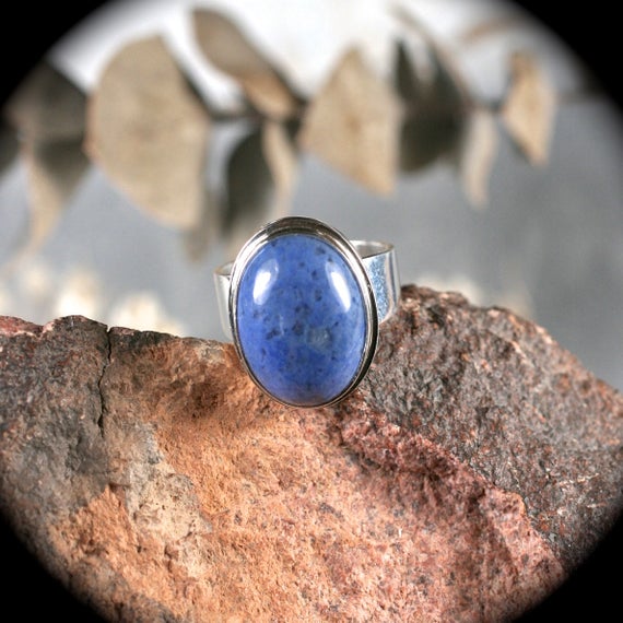 Dumortierite Sterling Silver Ring Size 7 3/4
