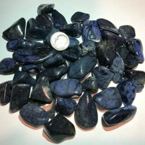 Shop Dumortierite Stones & Crystals! Valentine's Day Sale!!** DUMORTIERITE *Tumbled and Highly Polished* 1/2 Pound Lots ~ (40) Gemstones Free S&H | Natural genuine stones & crystals in various shapes & sizes. Buy raw cut, tumbled, or polished gemstones for making jewelry or crystal healing energy vibration raising reiki stones. #crystals #gemstones #crystalhealing #crystalsandgemstones #energyhealing #affiliate #ad