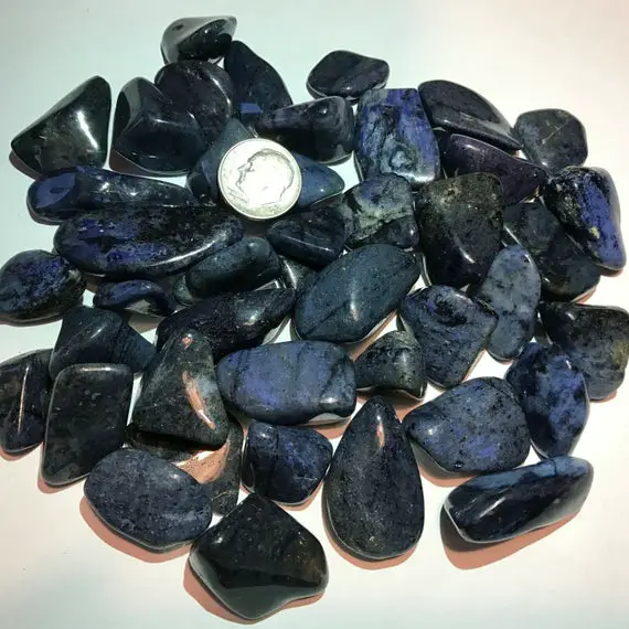 Flash Sale!!** Dumortierite *tumbled And Highly Polished* 1/2 Pound Lots ~ (40) Gemstones Free S&h