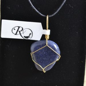 Shop Dumortierite Jewelry! Dumortierite Wire Wrapped Pendant | Natural genuine Dumortierite jewelry. Buy crystal jewelry, handmade handcrafted artisan jewelry for women.  Unique handmade gift ideas. #jewelry #beadedjewelry #beadedjewelry #gift #shopping #handmadejewelry #fashion #style #product #jewelry #affiliate #ad