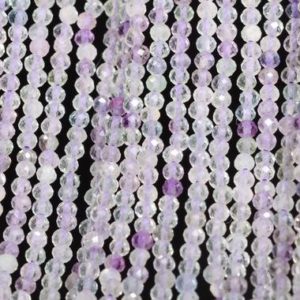 Shop Fluorite Faceted Beads! Genuine Natural Green & Purple Fluorite Loose Beads Grade A Faceted Round Shape 2mm | Natural genuine faceted Fluorite beads for beading and jewelry making.  #jewelry #beads #beadedjewelry #diyjewelry #jewelrymaking #beadstore #beading #affiliate #ad