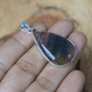 Shop Fluorite Pendants! Fluorite 925 Sterling Silver Gemstone Pendant ~ Gift For Her | Natural genuine Fluorite pendants. Buy crystal jewelry, handmade handcrafted artisan jewelry for women.  Unique handmade gift ideas. #jewelry #beadedpendants #beadedjewelry #gift #shopping #handmadejewelry #fashion #style #product #pendants #affiliate #ad