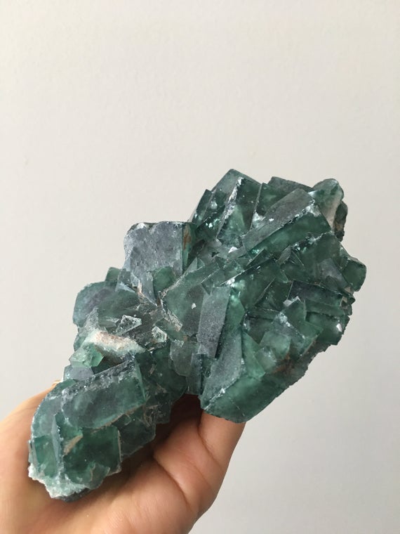 Raw Green Fluorite Cluster, Cubic Fluorite, Green Fluorite, Raw Fluorite, Crystal Cluster, Crystal Healing, Green Fluorite Cluster