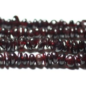 Shop Garnet Chip & Nugget Beads! Wire 89cm 280pc env – stone beads – dark red garnet Chips 4-10mm beads | Natural genuine chip Garnet beads for beading and jewelry making.  #jewelry #beads #beadedjewelry #diyjewelry #jewelrymaking #beadstore #beading #affiliate #ad