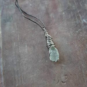 Shop Celestite Necklaces! Handmade Celestite Necklace, Raw Celestite Jewelry, .925 Solid Silver Wire Wrapped Pendant | Natural genuine Celestite necklaces. Buy crystal jewelry, handmade handcrafted artisan jewelry for women.  Unique handmade gift ideas. #jewelry #beadednecklaces #beadedjewelry #gift #shopping #handmadejewelry #fashion #style #product #necklaces #affiliate #ad