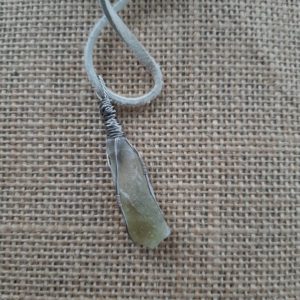 Shop Calcite Necklaces! Handmade Green Calcite Necklace, Raw Gemstone Necklace, Steel Wire Wrapped Pendant, Oth Style Necklace | Natural genuine Calcite necklaces. Buy crystal jewelry, handmade handcrafted artisan jewelry for women.  Unique handmade gift ideas. #jewelry #beadednecklaces #beadedjewelry #gift #shopping #handmadejewelry #fashion #style #product #necklaces #affiliate #ad
