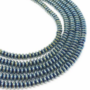 Shop Hematite Rondelle Beads! 4x2mm Green Hematite Beads, Hematite Rondelle Beads, Hematite Jewelry | Natural genuine rondelle Hematite beads for beading and jewelry making.  #jewelry #beads #beadedjewelry #diyjewelry #jewelrymaking #beadstore #beading #affiliate #ad