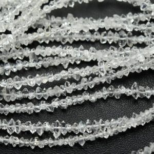 Shop Herkimer Diamond Beads! 15 Inches Strand,Finest Quality,Natural Herkimer Diamond Quartz Faceted Nuggets,Size 3x4mm, | Natural genuine chip Herkimer Diamond beads for beading and jewelry making.  #jewelry #beads #beadedjewelry #diyjewelry #jewelrymaking #beadstore #beading #affiliate #ad
