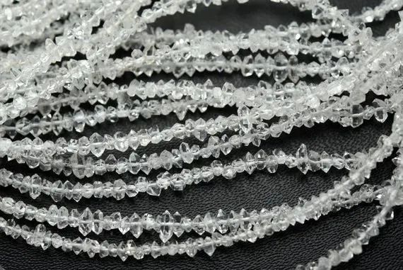 15 Inches Strand,finest Quality,natural Herkimer Diamond Quartz Faceted Nuggets,size 3x4mm,