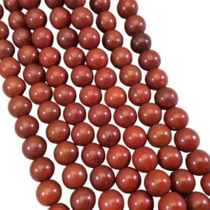 Shop Howlite Round Beads! 10mm Smooth Dyed Reddish Brown Howlite Round/Ball Shape Beads with 1mm Holes – Sold by 15.75" Strands (Approx. 42 Beads) – Quality Gemstone | Natural genuine round Howlite beads for beading and jewelry making.  #jewelry #beads #beadedjewelry #diyjewelry #jewelrymaking #beadstore #beading #affiliate #ad