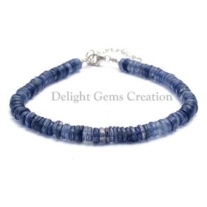 Shop Iolite Bracelets! Iolite Beaded Bracelet, Iolite Disc Bracelet, 5mm-5.5mm Iolite Smooth Tire Beads Jewelry, Sterling Silver A Grade Iolite 8 Inch Bracelet | Natural genuine Iolite bracelets. Buy crystal jewelry, handmade handcrafted artisan jewelry for women.  Unique handmade gift ideas. #jewelry #beadedbracelets #beadedjewelry #gift #shopping #handmadejewelry #fashion #style #product #bracelets #affiliate #ad