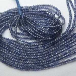 Shop Iolite Faceted Beads! 18 Inches Strand, Finest Quality, Natural Iolite Micro Faceted Rondelles, Size 3.15-4mm | Natural genuine faceted Iolite beads for beading and jewelry making.  #jewelry #beads #beadedjewelry #diyjewelry #jewelrymaking #beadstore #beading #affiliate #ad