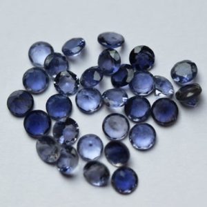 Shop Iolite Faceted Beads! 20 Pcs,Finest Quality,Natural Iolite Faceted Coins Shaped Cabochon,Size 3.5mm | Natural genuine faceted Iolite beads for beading and jewelry making.  #jewelry #beads #beadedjewelry #diyjewelry #jewelrymaking #beadstore #beading #affiliate #ad