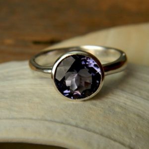 Shop Iolite Rings! Iolite Silver Gemstone Ring, Water Sapphire in Recycled 925 Tarnish resistant Sterling Silver | Natural genuine Iolite rings, simple unique handcrafted gemstone rings. #rings #jewelry #shopping #gift #handmade #fashion #style #affiliate #ad