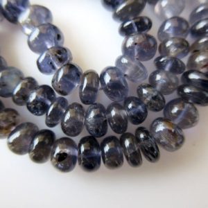 Shop Iolite Rondelle Beads! Iolite Rondelle Beads, Iolite Smooth Rondelle Beads, 10mm to 12mm Beads, 16 Inch Strand, GDS668 | Natural genuine rondelle Iolite beads for beading and jewelry making.  #jewelry #beads #beadedjewelry #diyjewelry #jewelrymaking #beadstore #beading #affiliate #ad