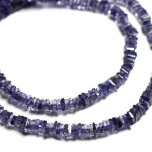 Shop Iolite Rondelle Beads! Stone – Iolite rondelles Heishi 3-4mm – 4558550087720 squares beads 10pc- | Natural genuine rondelle Iolite beads for beading and jewelry making.  #jewelry #beads #beadedjewelry #diyjewelry #jewelrymaking #beadstore #beading #affiliate #ad