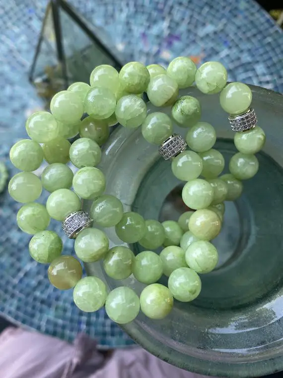 Apple Jade Bracelet/ Green/ Apple/ Jade/ Gemstone/ Bracelet/ Summer/ Jewelry