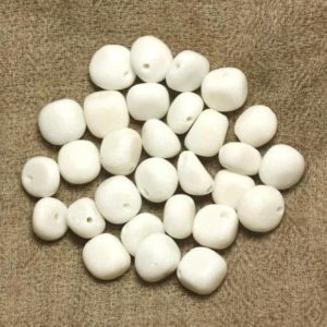 Shop Jade Chip & Nugget Beads! Stone – White Jade Nuggets 8-10mm 4558550023483 beads 10pc- | Natural genuine chip Jade beads for beading and jewelry making.  #jewelry #beads #beadedjewelry #diyjewelry #jewelrymaking #beadstore #beading #affiliate #ad