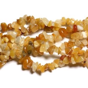 Shop Jade Chip & Nugget Beads! Fil 85cm 240pc env – Perles Pierre – Jade Blanc Jaune Orange Rocailles Chips 5-10mm | Natural genuine chip Jade beads for beading and jewelry making.  #jewelry #beads #beadedjewelry #diyjewelry #jewelrymaking #beadstore #beading #affiliate #ad