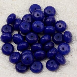 Shop Jade Rondelle Beads! 10pc – stone beads – dark blue 10x6mm Rondelle Jade 4558550021427 | Natural genuine rondelle Jade beads for beading and jewelry making.  #jewelry #beads #beadedjewelry #diyjewelry #jewelrymaking #beadstore #beading #affiliate #ad