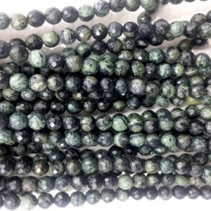 Shop Jasper Faceted Beads! kambaba jasper faceted round beads – dark green forest gemstone beads – faceted jewelry beads – wholesale jewelry materials – 15inch | Natural genuine faceted Jasper beads for beading and jewelry making.  #jewelry #beads #beadedjewelry #diyjewelry #jewelrymaking #beadstore #beading #affiliate #ad