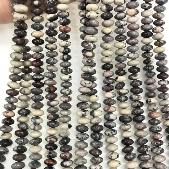 8x5mm Porcelain Jasper Rondelle Beads, Gemstone Beads, Wholesale Beads