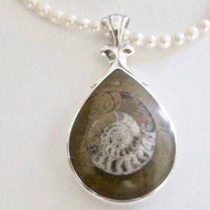 Shop Jet Pendants! Ammonite & Whitby Jet Pendant Handmade Silver Double Sided Pendant with Ammonite and Jet | Natural genuine Jet pendants. Buy crystal jewelry, handmade handcrafted artisan jewelry for women.  Unique handmade gift ideas. #jewelry #beadedpendants #beadedjewelry #gift #shopping #handmadejewelry #fashion #style #product #pendants #affiliate #ad