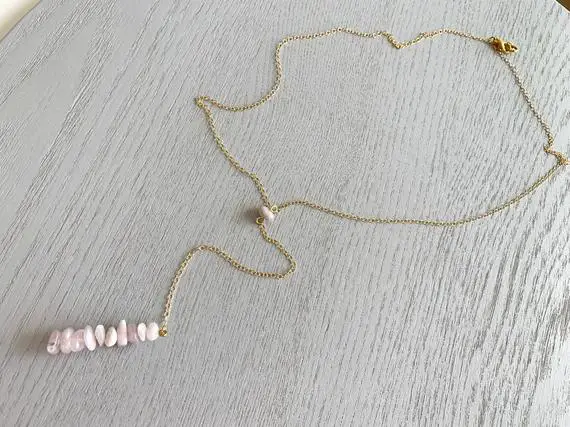 Raw Kunzite Necklace, Love Stone Necklace, Gifts Under 50, Purple Gemstone Necklace Silver, Kunzite Jewelry, Pink Kunzite Crystal Necklace