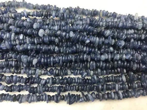 Natural Blue Kyanite 5-8mm Chips Genuine Gemstome Nugget Grade A Loose Beads 15 Inch Jewelry Supply Bracelet Necklace Material Wholesale